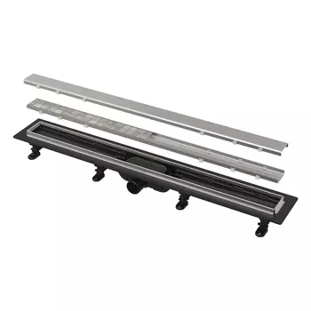 Душевой лоток AlcaPlast APZ20-750 с порогами из нержавеющей стали, с решеткой нержавеющая сталь / под плитку