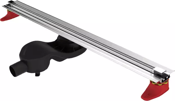 Душевой лоток Berges Wasserhaus SUPER Slim 400 матовый хром, боковой