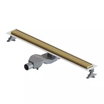 Душевой лоток Boheme Premium Linear 80 см, золото матовое