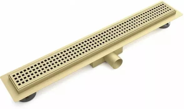 Душевой лоток Esbano Meta M-NICE-70SG линейный, 700 мм, с перфорированной решеткой, золото матовое