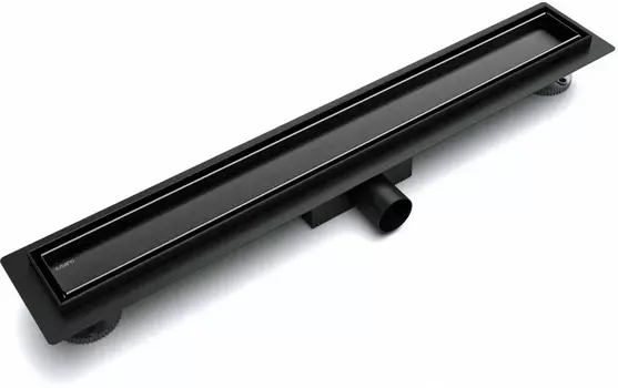 Душевой лоток Esbano Meta M-TILE-70MB линейный, 700 мм, с двухсторонней решеткой, черный матовый