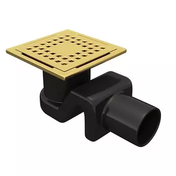 Душевой лоток RGW Drain Leo-01-10Gb 10 см, с решеткой, золото