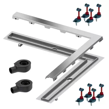 Душевой лоток TECE TECEdrainline 6 109 00 угловой 90х90 см комплект