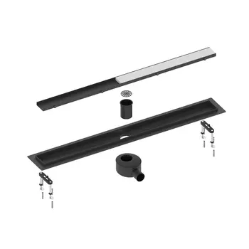 Душевой лоток Timo Drain Systems DS230206/03 11,9х65 см, чёрный матовый