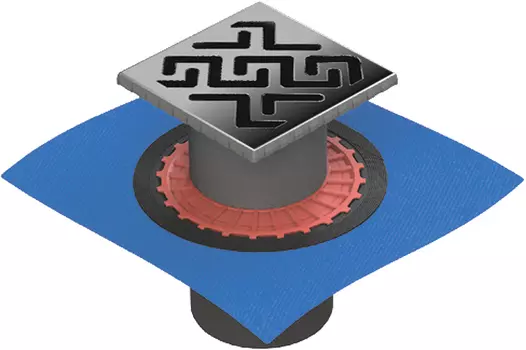 Душевой трап Berges Wasserhaus Zentrum Antik 090464 10x10 см с вертикальным сифоном