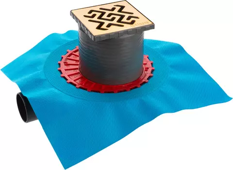 Душевой трап Berges Wasserhaus Zentrum Antik 092364 10 см, золото