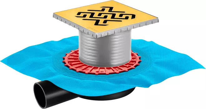 Душевой трап Berges Wasserhaus Zentrum Antik 094365 15 х 15 см, бронза