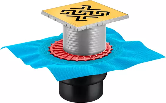 Душевой трап Berges Wasserhaus Zentrum Antik 094465 15 x15 см, бронза