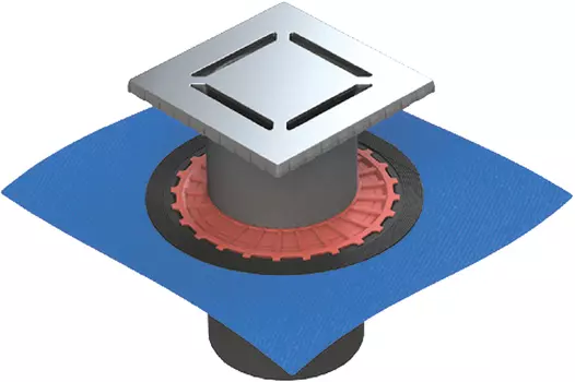 Душевой трап Berges Wasserhaus Zentrum Norma 090463 15x15 см с вертикальным сифоном