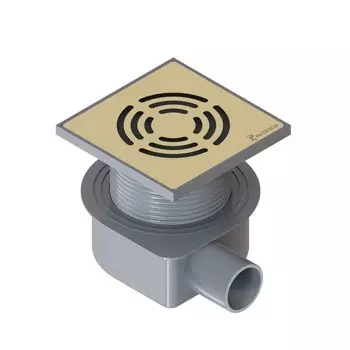 Душевой трап Boheme Smart Design 984-10-G 10х10 см, золото