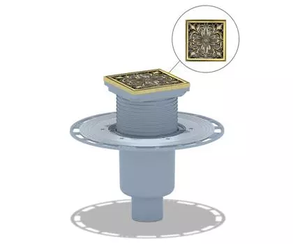 Душевой трап Bronze de Luxe 21975-5902 бронза