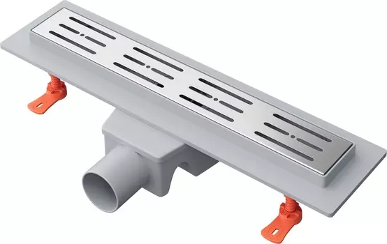 Душевой трап EWRIKA 40 см с решеткой Rain, хром