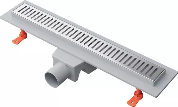 Душевой трап EWRIKA 50 см с решеткой Grass, хром