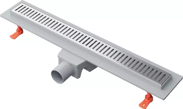 Душевой трап EWRIKA 60 см с решеткой Grass, хром