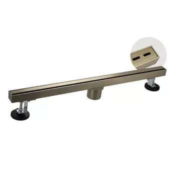 Душевой трап Санакс 40064 80х3.2 см линейный, вертикальный, щелевой, с сухим затвором, двухсторонняя решетка