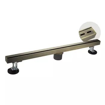 Душевой трап Санакс 40068 80х3.2 см линейный, вертикальный, щелевой, с сухим затвором, двухсторонняя решетка