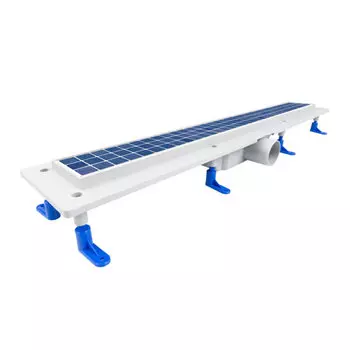 Душевой трап Styron STY-F-90 линейный с решеткой, гидрозатвором и горизонтальным выпуском 50мм