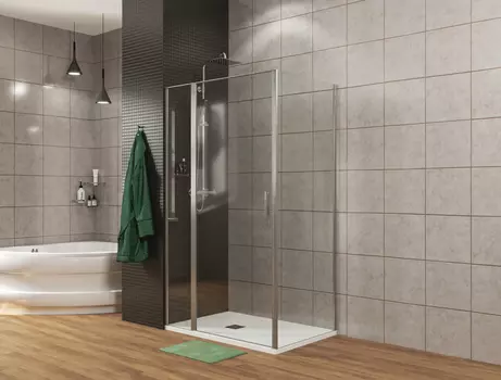 Душевой уголок Allen Brau Priority 90x80 3.31003.BBA + 3.31015.BBA черный браш