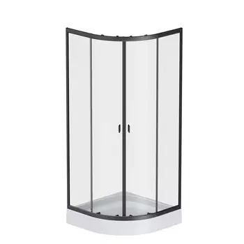 Душевой уголок Am.Pm X-Joy W88G-205-080BT64 80х80х180 см, профиль черный, стекло прозрачное