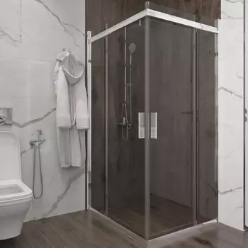 Душевой уголок Artemis Agave Slim 90х90 профиль хром