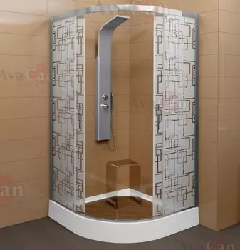 Душевой уголок AvaCan C01 100х100х200 см, профиль хром, стекло прозрачное