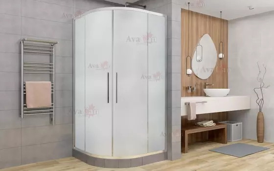 Душевой уголок AvaCan HC80MT 80х80х195 см, профиль хром, стекло матовое