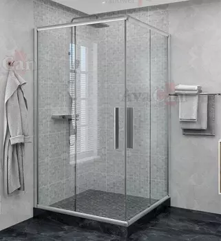 Душевой уголок AvaCan KC100 110х110х195 см, профиль хром, стекло прозрачное