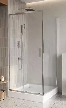 Душевой уголок BelBagno Luce LUCE-A-1-100/100-C-Cr 100х100 профиль хром, стекло прозрачное