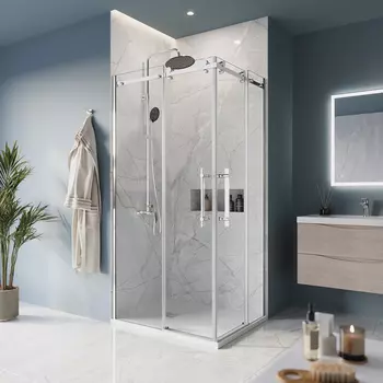 Душевой уголок BelBagno Marino 100х80 стекло прозрачное, профиль хром