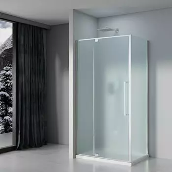 Душевой уголок Black&White S818 CF 100х80 матовое