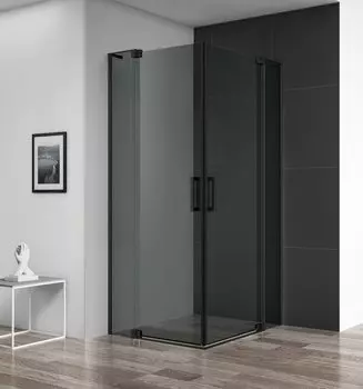 Душевой уголок Cezares Slider AH-2 100x110x195 профиль черный, стекло тонированное