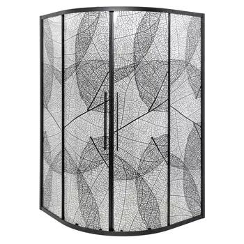 Душевой уголок DTO HB 80 Black стекло с рисунком, профиль черный