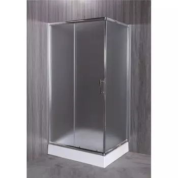 Душевой уголок Esbano ESR-8021 с поддоном 120x80 см, профиль хром, стекло рифленое