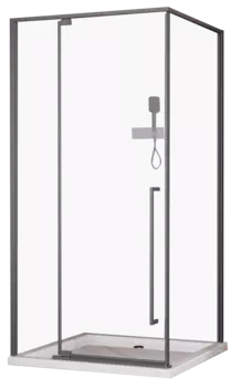 Душевой уголок Esbano ESOGA90KVGM 90х90х195 см, профиль оружейная сталь, стекло прозрачное