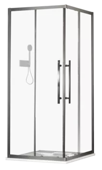 Душевой уголок Esbano ESOGF100KVGM 100х100х195 см, профиль оружейная сталь, стекло прозрачное