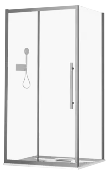 Душевой уголок Esbano ESOGF129PSGM 90х120х195 см, профиль оружейная сталь, стекло прозрачное