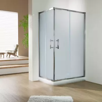 Душевой уголок Esbano ESR-8021C 120х80 см с поддоном, стекло матовое, профиль хром