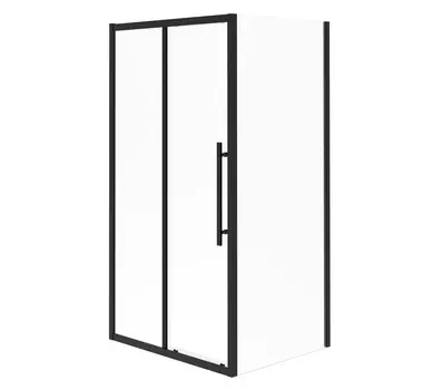 Душевой уголок Esbano Flex ESF-108PS-B 100х80 стекло прозрачное, профиль черный