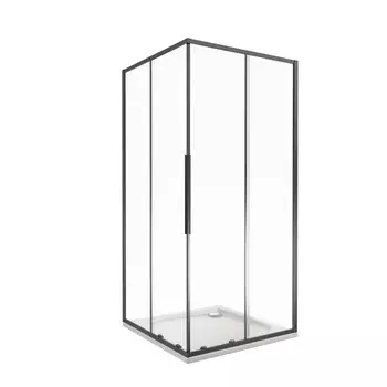 Душевой уголок Good Door Idea CR-90-C-B профиль черный, стекло прозрачное