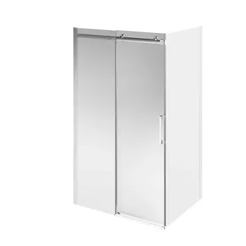 Душевой уголок Kerama Marazzi CRISTALLO 120х90х210 см, профиль брашированный никель, стекло прозрачное