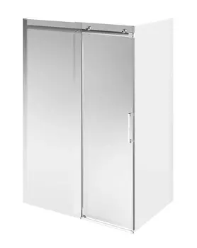 Душевой уголок Kerama Marazzi CRISTALLO 140х90х210 см, профиль брашированный никель, стекло прозрачное