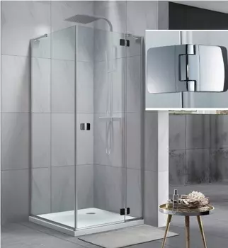 Душевой уголок Koller Pool Neon N90KС 90x90 стекло прозрачное Calk Free профиль хром/черный