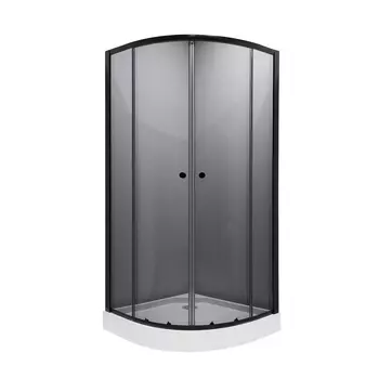 Душевой уголок Niagara Eco NG-003-14T 80х80х195 профиль черный, стекло тонированное