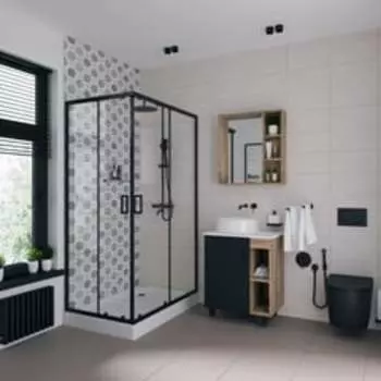 Душевой уголок Niagara Nova 120x80 прямоугольный, черный