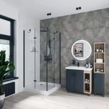 Душевой уголок Niagara Nova NG-6813-08 BLACK 90x90x190 квадратный, черный