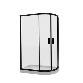 Душевой уголок Niagara Nova NG-6821-08 BLACK 120х80х195 профиль черный, стекло прозрачное