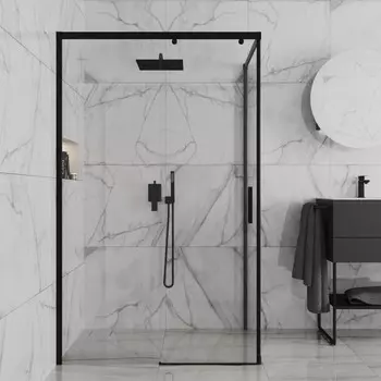 Душевой уголок Paini Dax-DaxR 84YO12080 120х80х200 см, профиль черный, стекло прозрачное