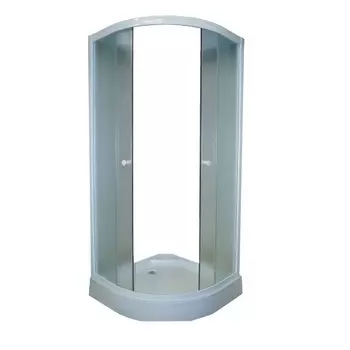 Душевой уголок Parly ZF91 90х90 с поддоном, профиль белый, стекло матовое