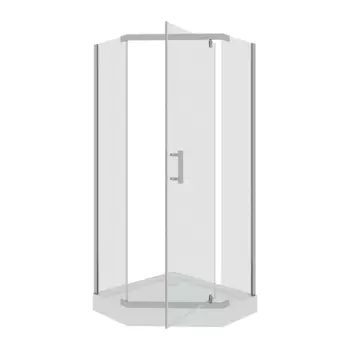 Душевой уголок Parly ZPE911TE 90х90 стекло прозрачное, профиль хром, с поддоном