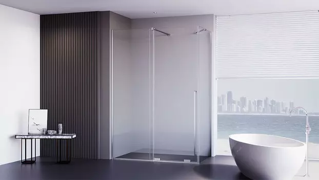 Душевой уголок Premium Trento PTC-SP-50CH 120x100x200 см, профиль xром, стекло прозрачное